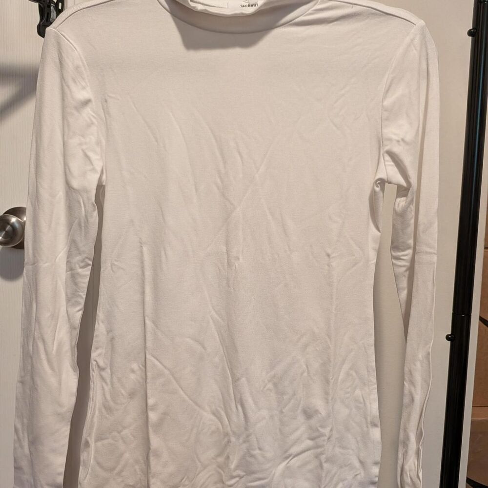 Sheiugu white long sleeve shirt in size S